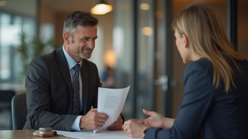 Риэлтор обсуждает планы жилого дома с потенциальными покупателями